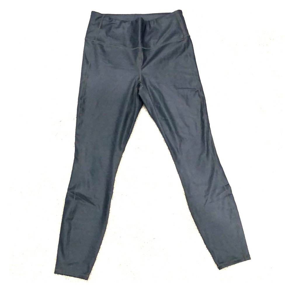 Athleta metallic grey leggings